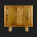 Surya Scalene Cabinet: minimalist modern eucalyptus veneer and MDF cabinet with clear natural finish.