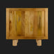 Surya Scalene Cabinet: minimalist modern eucalyptus veneer and MDF cabinet with clear natural finish.
