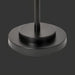 Close-up of the Aberdeen accent floor lamp's round black metal base.