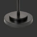 Close-up of the Aberdeen accent floor lamp's round black metal base.