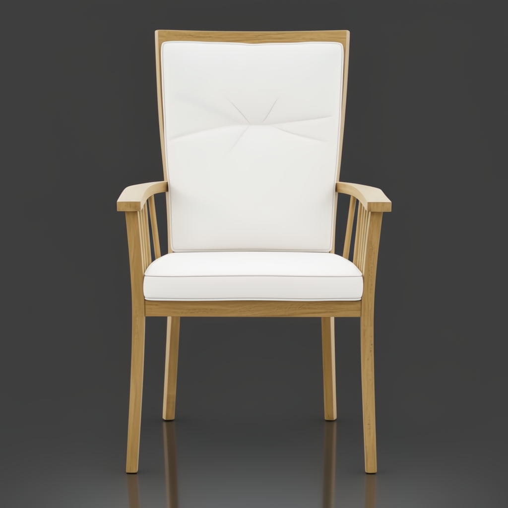 Surya Cape Town outdoor dining chair with white Sunbrella cushions and wheat hand-painted aluminum frame.