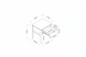 Technical drawing of the Surya Anello End Table, showing dimensions and an open drawer.