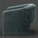 Surya Cascadia accent chair, teal 100% polyester upholstery, clean modern design, side view.