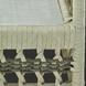 Winder Sectional Left Arm in cream Sunbrella acrylic with woven details and aluminum base.