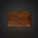 Brown mango wood end table top with natural grain and lacquered finish.