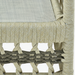 Close-up of Surya Winder outdoor sectional's cream woven Sunbrella® upholstery and aluminum frame.