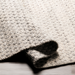 Hand-woven Surya Azalea AZA-2306 light gray recycled PET yarn rug with subtle repeating pattern.