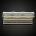 Winder Sectional Left Arm in cream Sunbrella acrylic with a woven aluminum base, ideal for indoor/outdoor use.