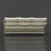 Surya Winder Sectional Left Arm outdoor sofa with cream Sunbrella upholstery and woven aluminum frame.