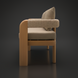 Surya Palma Bench with beige Sunbrella cushion, brushed teak wood base, and PE rope-wrapped arms.
