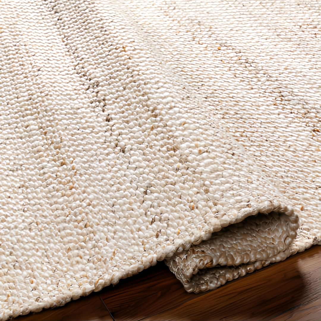 Hand-woven Surya Abby ABB-2301 area rug in neutral recycled PET yarn with a low-profile texture.