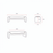 Line drawings of the Surya Cascadia Bench, showing its 60"W x 18"D x 18"H dimensions.