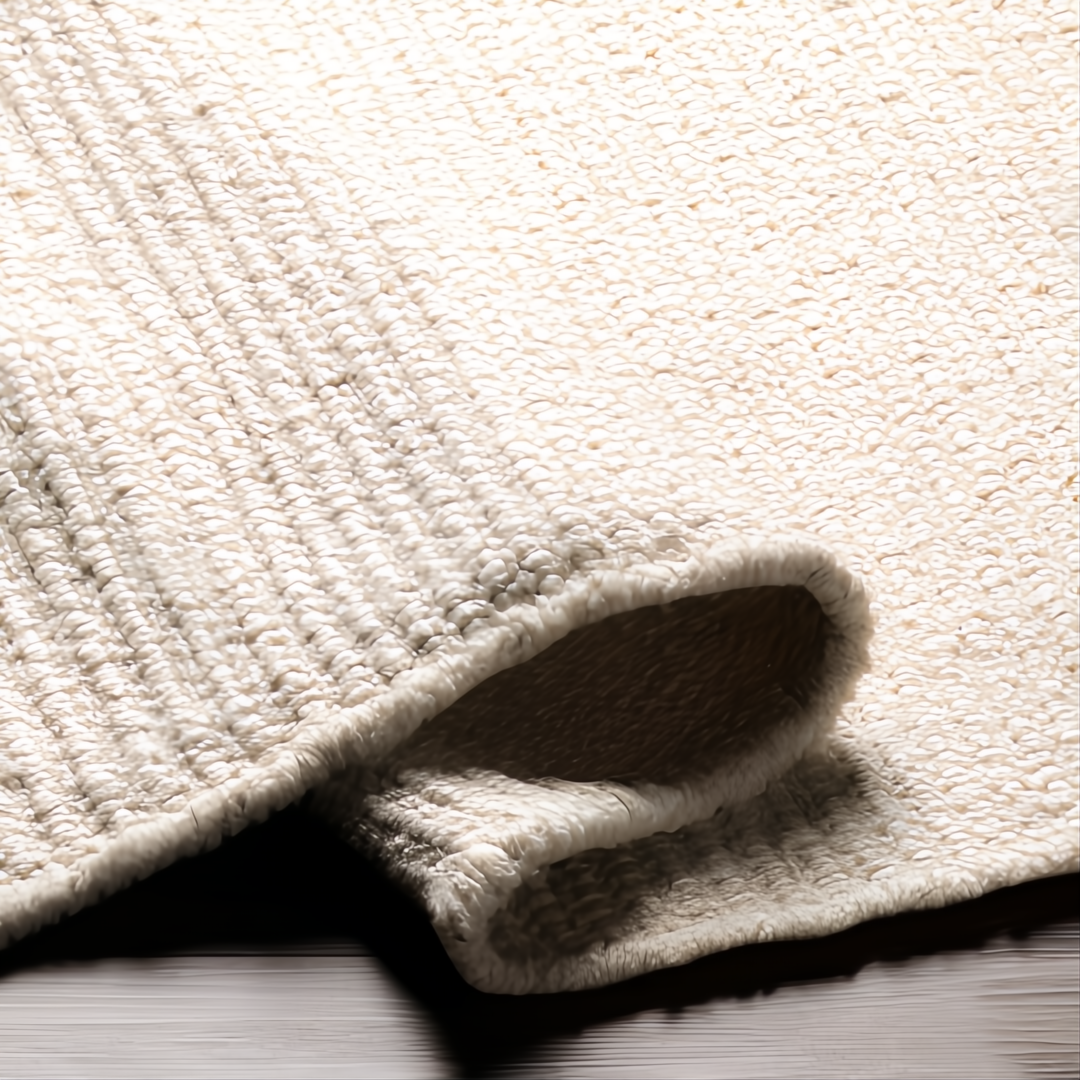 Surya Azalea AZA-2325 hand-woven ivory recycled PET yarn area rug with a textured, flatwoven design.