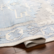Surya Burano BUR-2305-P area rug, hand-woven from recycled PET yarn, light blue and white pattern.