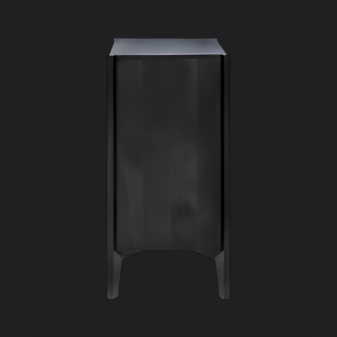 Surya Ronan RNO-002 black mango wood cabinet, 32"H x 37"W x 16"D, with modern storage design.