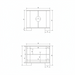 Technical drawing of Surya Poros Cabinet, showing front and interior dimensions.