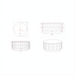 Technical drawing of the Surya Nems Coffee Table, showing top, front, side, and isometric views with dimensions.