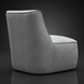 Modern Surya Adalei accent chair with a gray polyester-linen cover and minimalist design.