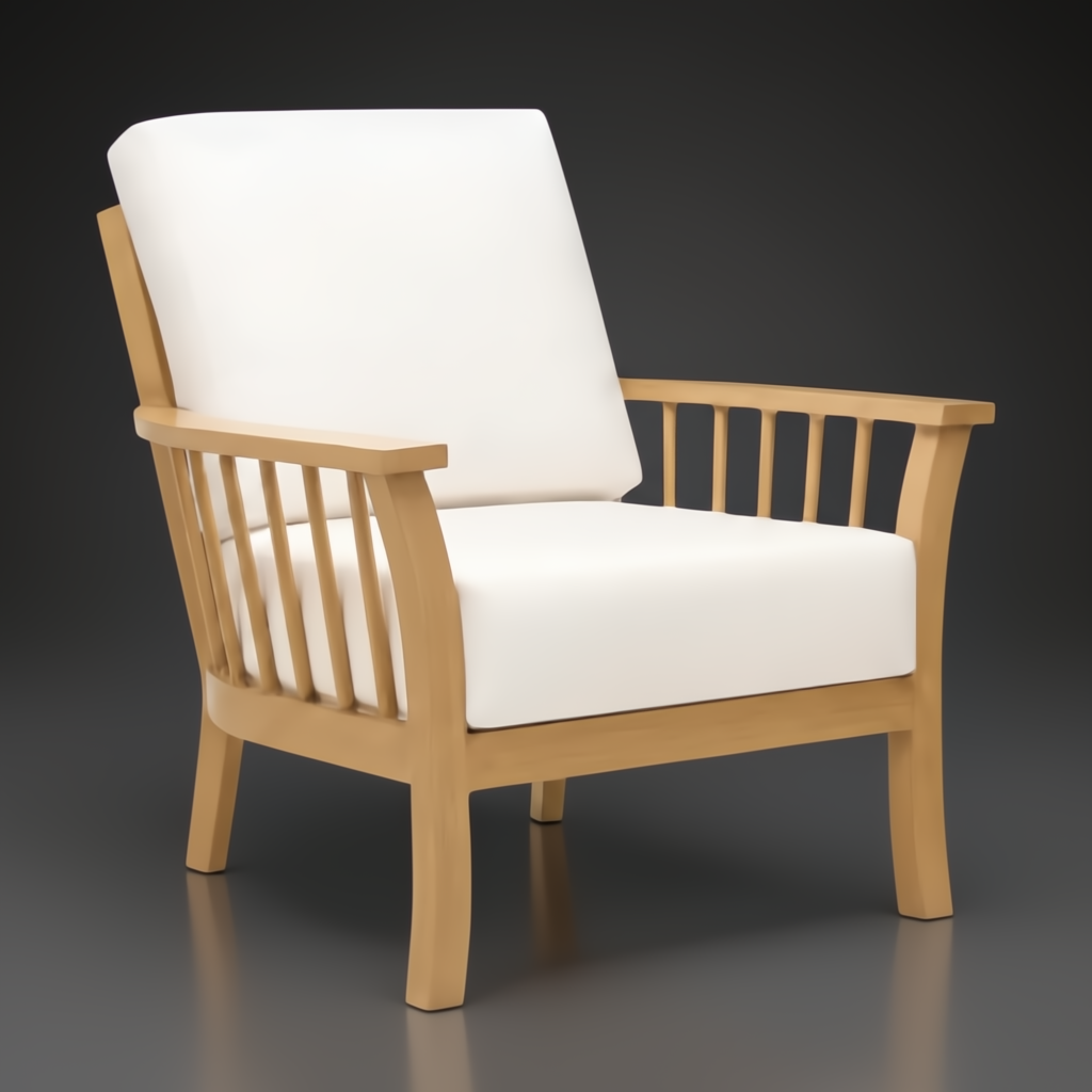 Surya Cape Town outdoor accent chair with white Sunbrella cushions and a wheat hand-painted aluminum base.
