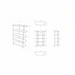 Technical drawing of the Surya Pearson Bookcase with dimensions.