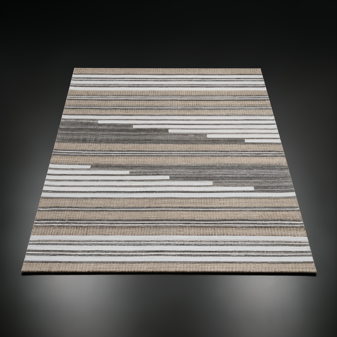 Surya Azalea AZA-2334 hand-woven area rug with contemporary striped pattern in recycled PET yarn.