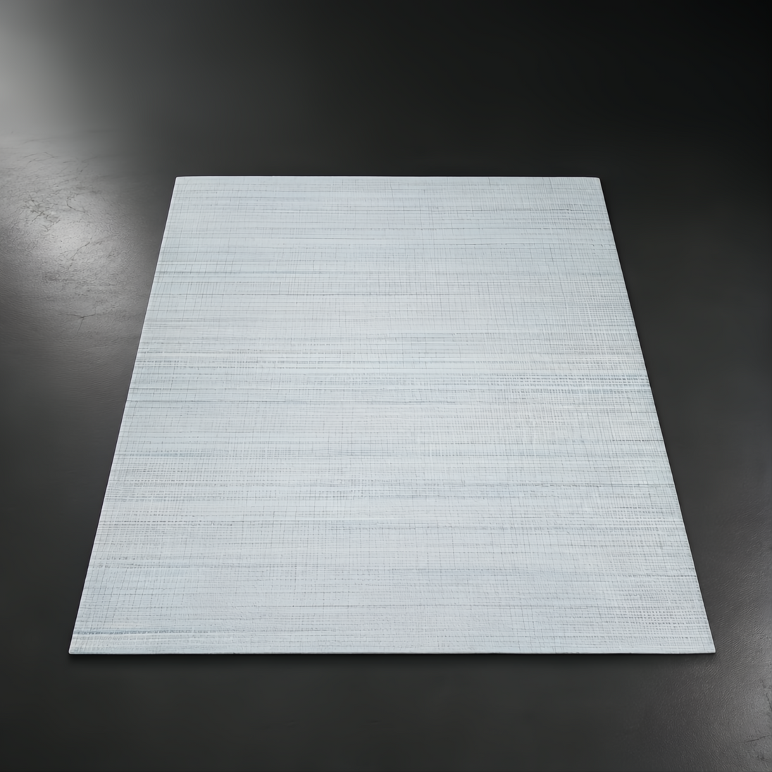 Light blue Surya Fresno FNO2304 area rug, hand-loomed from recycled PET yarn, with a subtle striped texture.