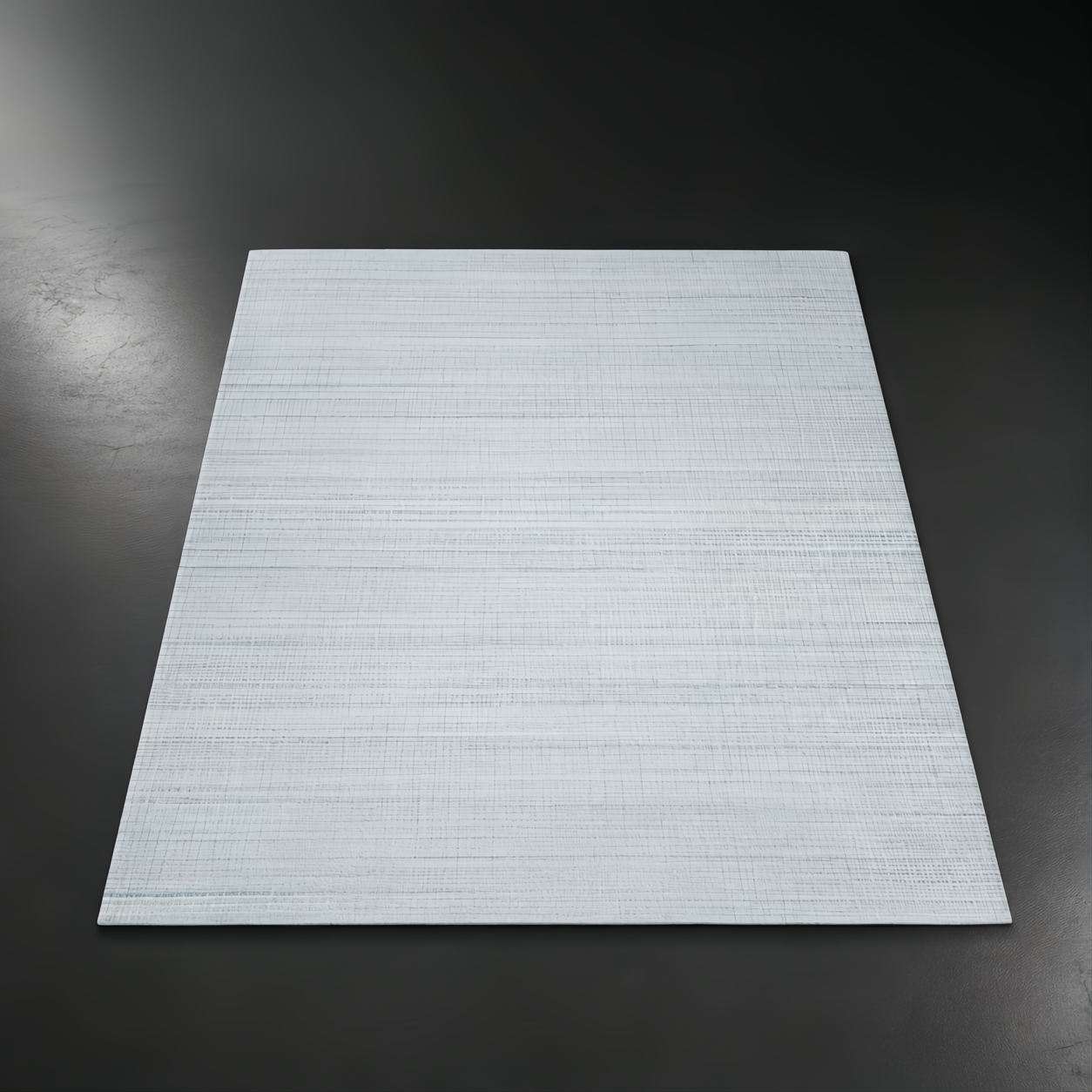Light blue Surya Fresno FNO2304 area rug, hand-loomed from recycled PET yarn, with a subtle striped texture.