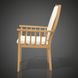 Surya Cape Town outdoor dining chair with wheat hand-painted aluminum frame and white Sunbrella cushions.
