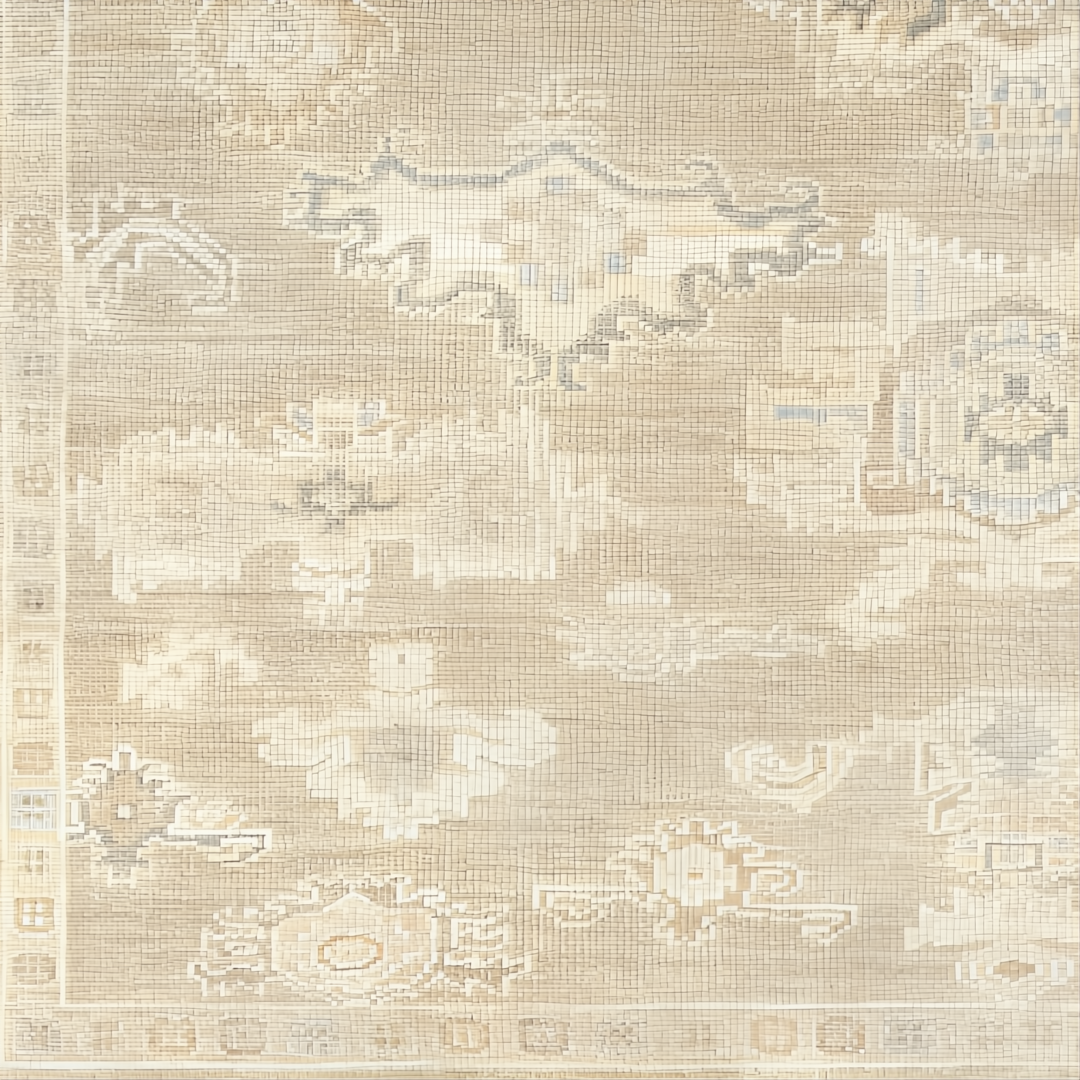 Surya Antalya AAT-2305 hand-knotted 100% wool area rug with traditional pattern in neutral tones.