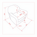 Line drawing of the Surya Perch Accent Chair with dimensions: 31.5"H x 35.75"W x 33.5"D.