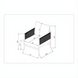 Line drawing of the Surya Brielle Accent Chair with dimensions.