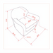 Line drawing of the Surya Perch Accent Chair with dimensions: 32"H x 33"W x 36"D.