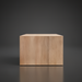 Minimalist modern rectangular mango wood coffee table with a light brown finish.