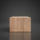 Minimalist modern rectangular mango wood coffee table with a light brown finish.