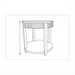 Line drawing of the Surya Rosemary End Table, a round table with fluted sides and a lower shelf, 22"H x 22"W.