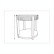 Line drawing of the Surya Rosemary End Table, a round table with fluted sides and a lower shelf, 22"H x 22"W.