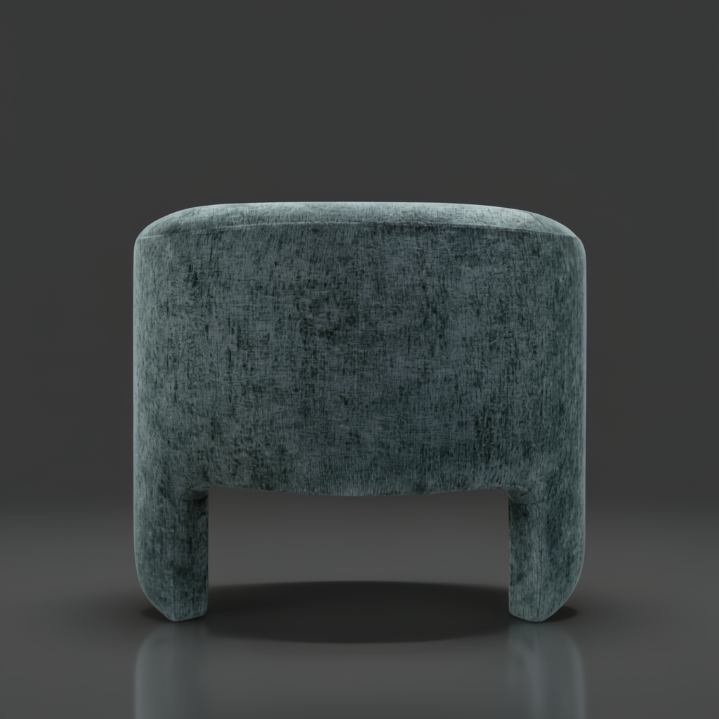 Surya Cascadia Accent Chair, a compact teal 100% polyester upholstered chair with a clean, modern design.