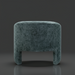 Surya Cascadia Accent Chair, a compact teal 100% polyester upholstered chair with a clean, modern design.