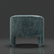 Surya Cascadia Accent Chair, a compact teal 100% polyester upholstered chair with a clean, modern design.