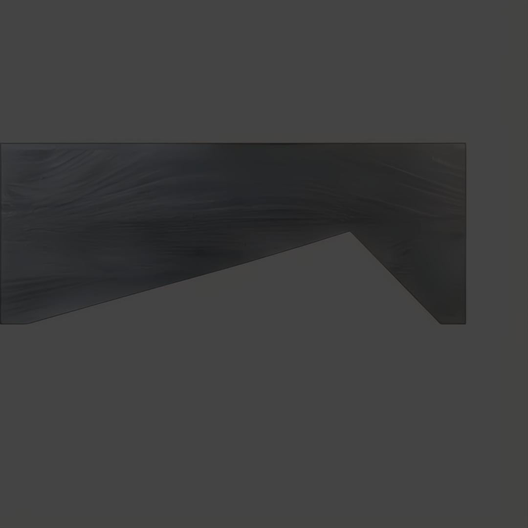 Black brushed acacia wood rectangular coffee table with exposed grain.