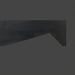 Black brushed acacia wood rectangular coffee table with exposed grain.