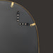 Back of Surya Aamnah AMH-001 wall mirror showing gold iron frame and hanging hardware.