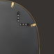 Back of Surya Aamnah AMH-001 wall mirror showing gold iron frame and hanging hardware.
