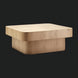 Surya Arquette 40" square wood veneer coffee table with a natural finish and modern style.