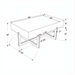 Line drawing of the Surya Lowmax Coffee Table with dimensions: 18" H x 46" W x 26" D.