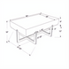 Line drawing of the Surya Lowmax Coffee Table with dimensions: 18" H x 46" W x 26" D.