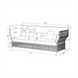 Surya Winder Sectional Left Arm sofa with cream Sunbrella upholstery, quick-dry foam, and aluminum frame.