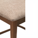 Surya Brooke counter stool with medium brown polyester seat and wheat-finished beechwood base.