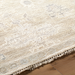 Surya Antalya AAT-2305 hand-knotted 100% wool area rug with neutral traditional pattern and fringe.