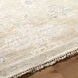Surya Antalya AAT-2305 hand-knotted 100% wool area rug with neutral traditional pattern and fringe.